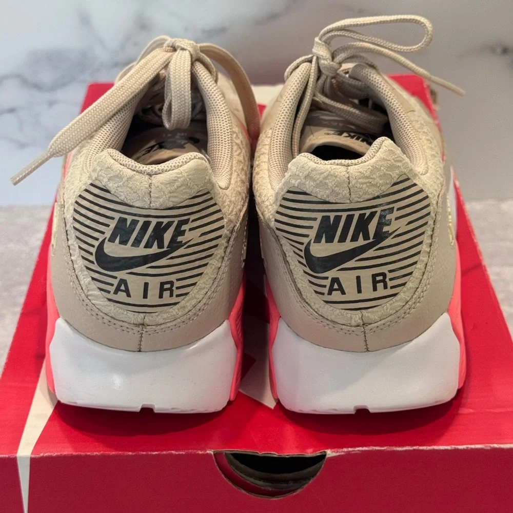 Nike Air Max Oatmeal and Lava Glow Sneakers - Picture 2 of 6